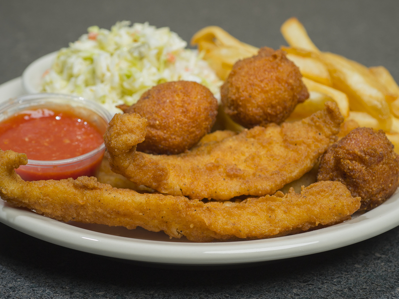 Fried Flounder & Hushpuppies